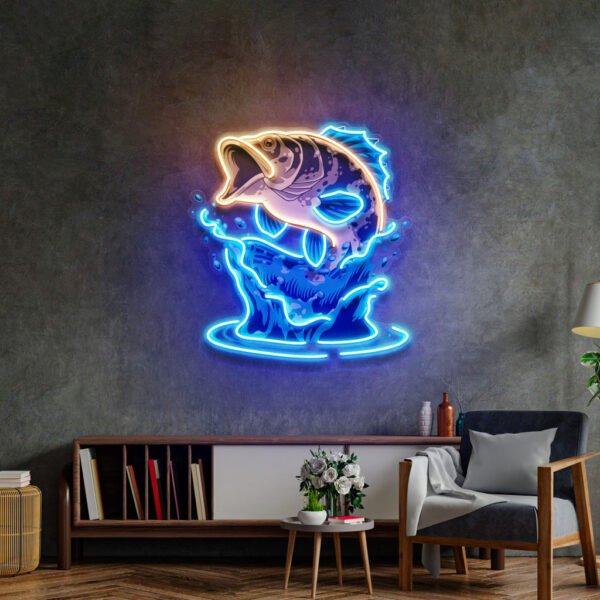 Fish Relax With Water LED Neon Sign Light Pop Art - Image 3