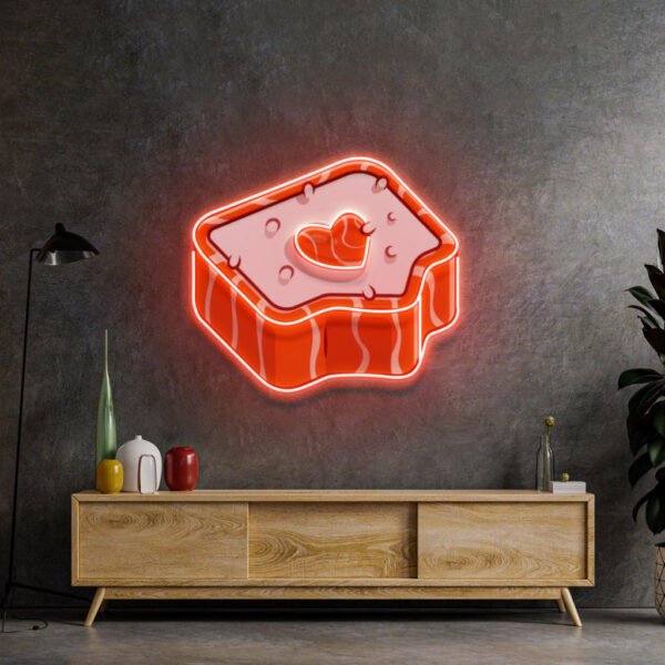 Red Heart Neon Acrylic Artwork - Image 2