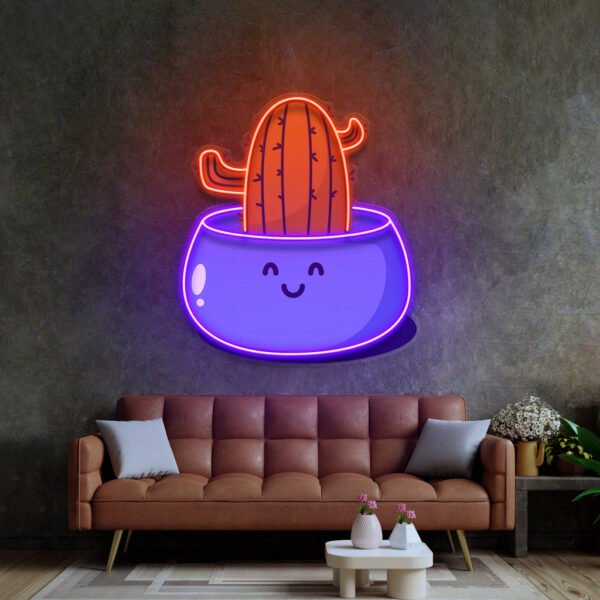 Cactus Succulent Plant LED Neon Sign Light Pop Art - Image 2
