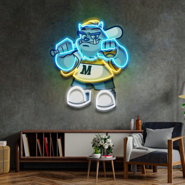 Monster Softball LED Neon Sign Light Pop Art - Image 2