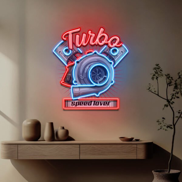 Powerful Racing Turbo LED Neon Sign Light Pop Art - Image 2