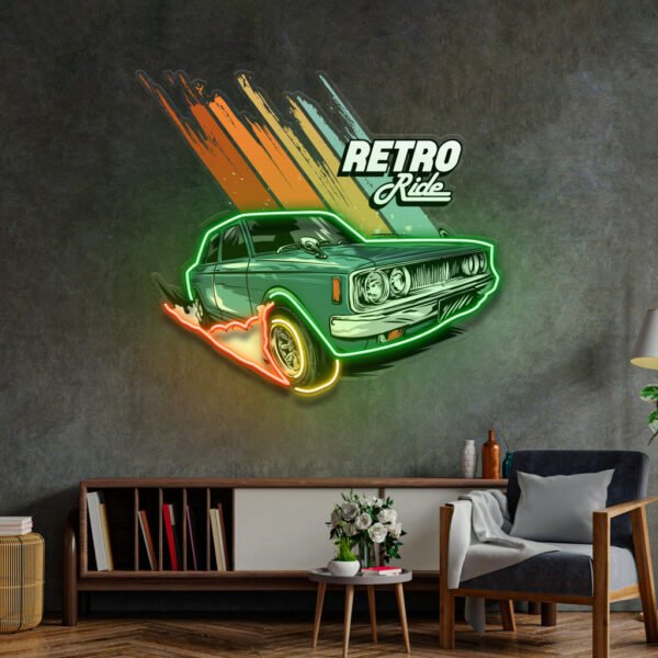Retro Ride LED Neon Sign Light Pop Art - Image 3
