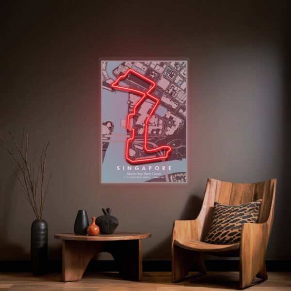 Singapore Formula 1 Circuit LED Neon Sign Light Pop Art - Image 2