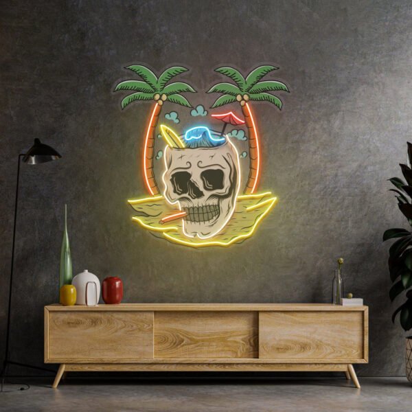 Skull Island LED Neon Sign Light Pop Art - Image 3