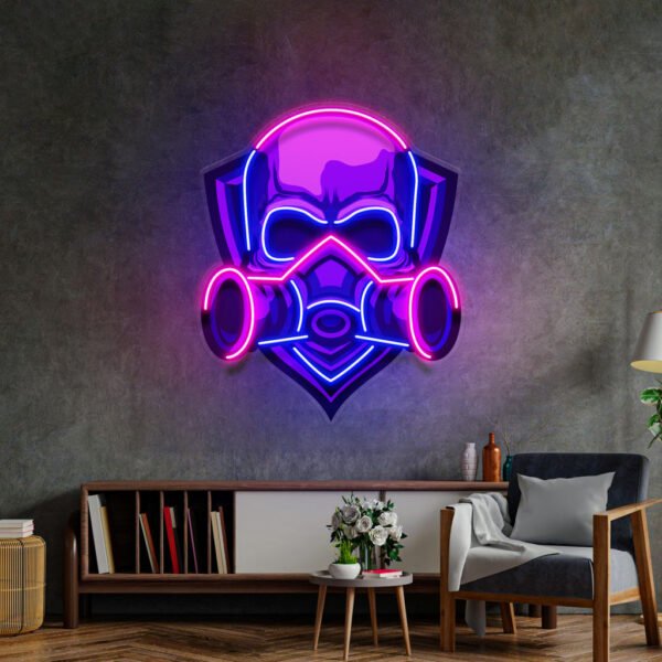 Skull Gas Mask LED Neon Sign Light Pop Art - Image 4