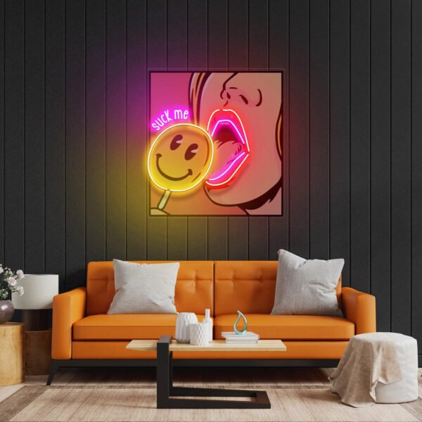 Suck Me Led Neon Acrylic Artwork - Image 4