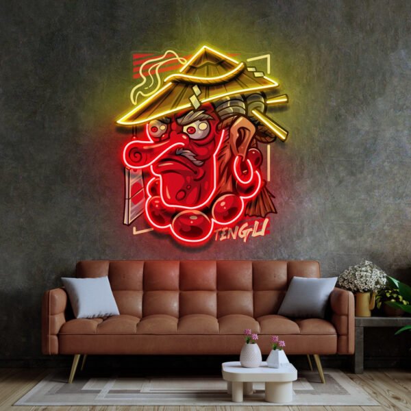 Tengu Mascot LED Neon Sign Light Pop Art - Image 3