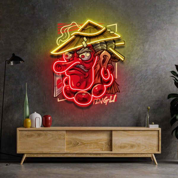 Tengu Mascot LED Neon Sign Light Pop Art - Image 4