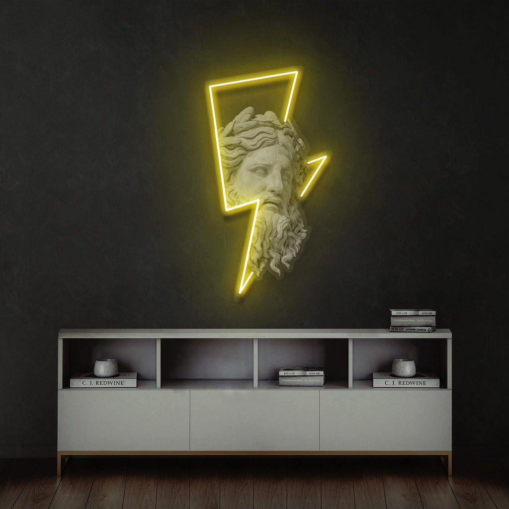 The Zeus and Thunderbolt Led Neon Acrylic Artwork