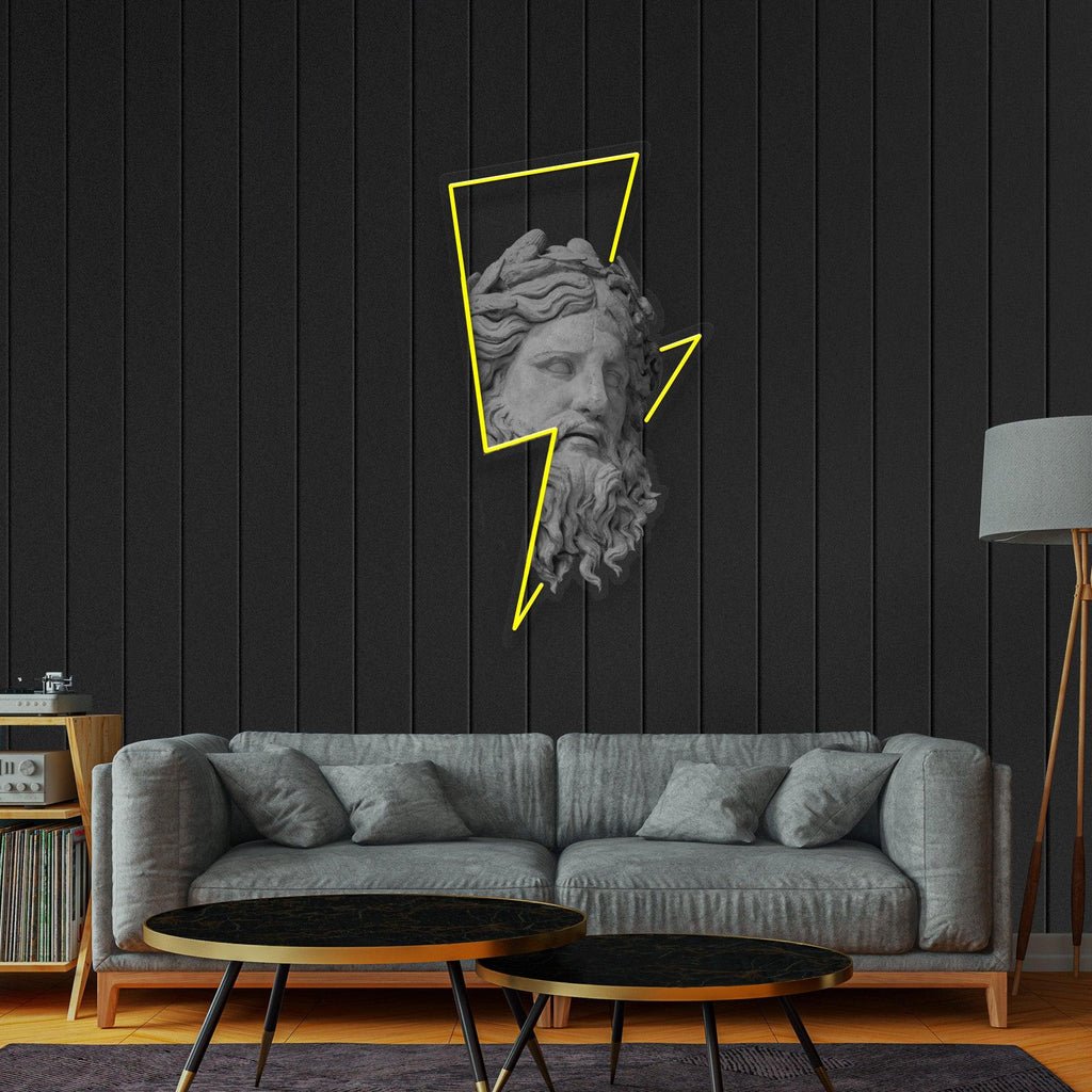 The Zeus and Thunderbolt Led Neon Acrylic Artwork - Image 4