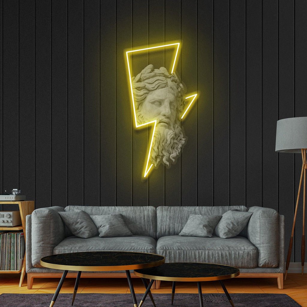 The Zeus and Thunderbolt Led Neon Acrylic Artwork - Image 2