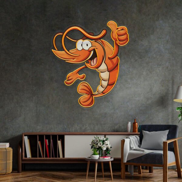 Thumps-up Shrimp Led Neon Acrylic Artwork - Image 4
