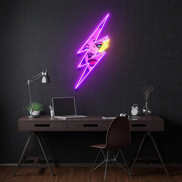 Thunder Girl Led Neon Acrylic Artwork - Image 3