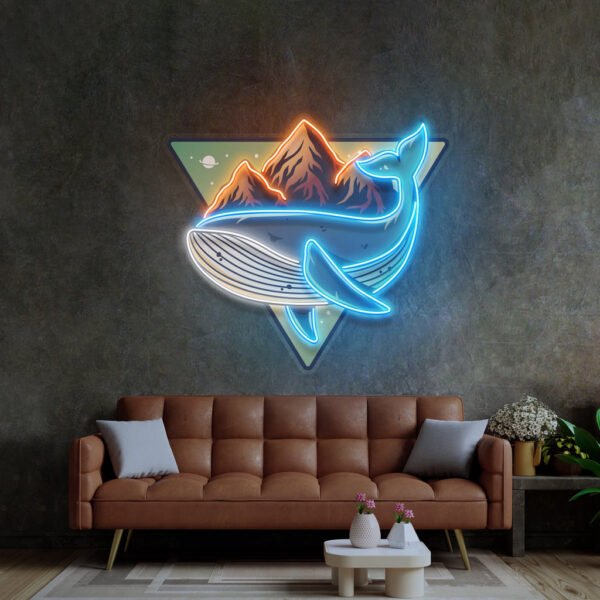 Baby Whale Spout LED Neon Sign Light Pop Art - Image 3