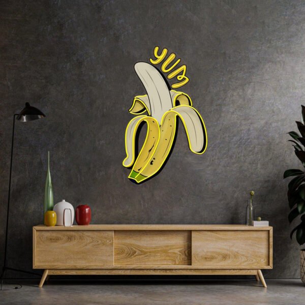 Yum Banana Led Neon Acrylic Artwork - Image 4