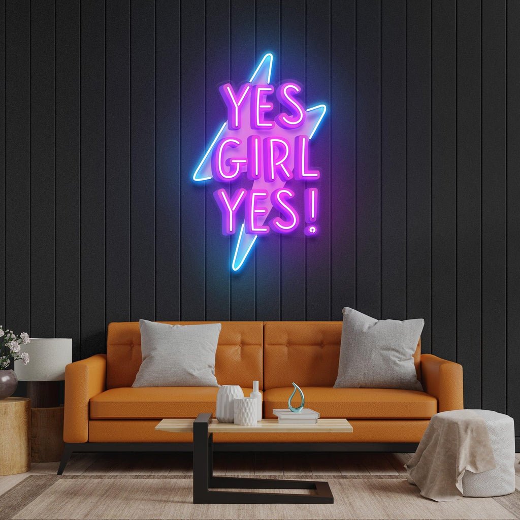 Yes Girl Yes Led Neon Acrylic Artwork - Image 4