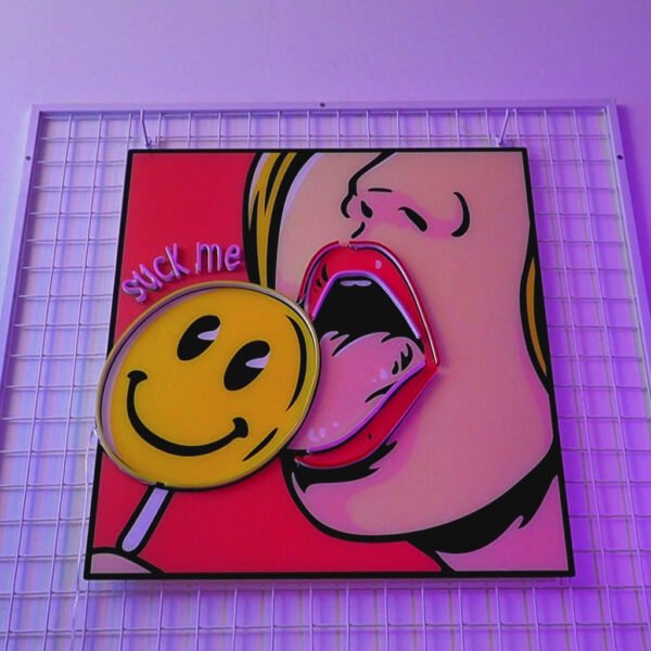 Suck Me Led Neon Acrylic Artwork - Image 2
