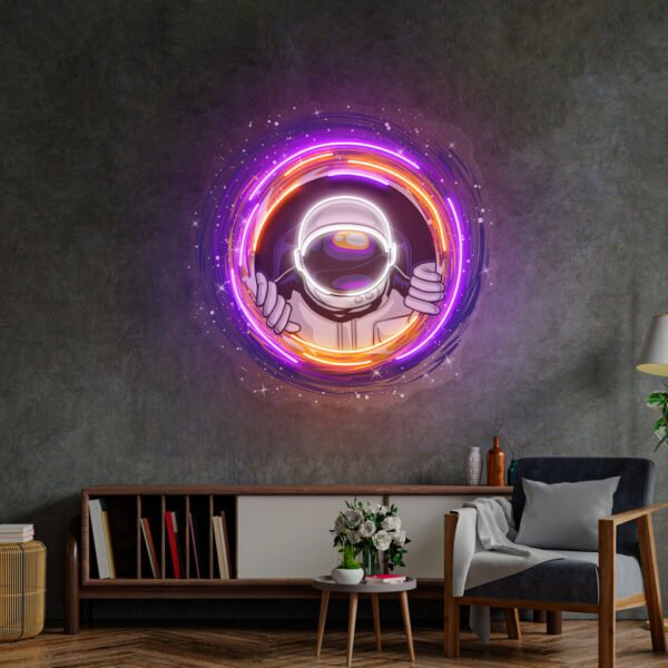 Astronauts Black Holes LED Neon Sign Light Pop Art - Image 4