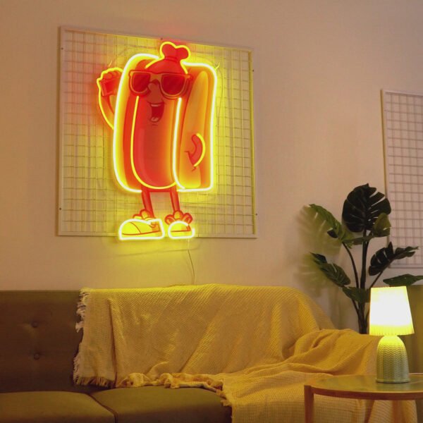 Cool Hot Dog LED Neon Sign Light Pop Art - Image 2