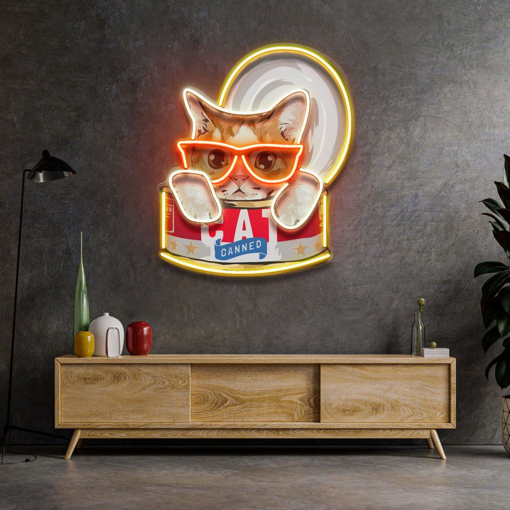 Cat Food LED Neon Sign Light Pop Art - Image 4