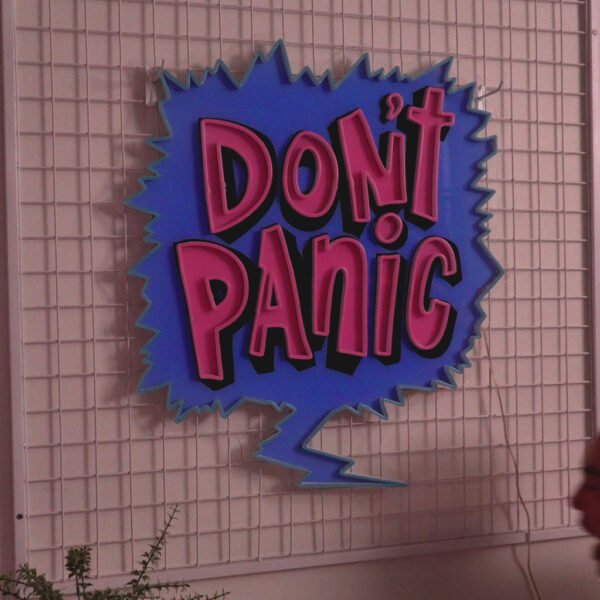 Don't Panic Led Neon Acrylic Artwork - Image 3