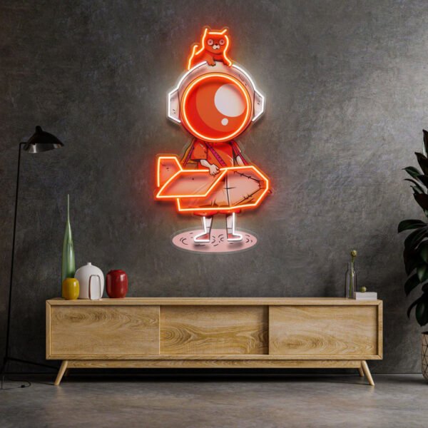 Children In Cardboard Plane LED Neon Sign Light Pop Art - Image 2