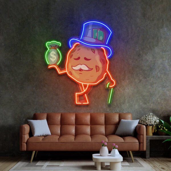 Cookie Fortune With a Bag of Money LED Neon Sign Light Pop Art - Image 3