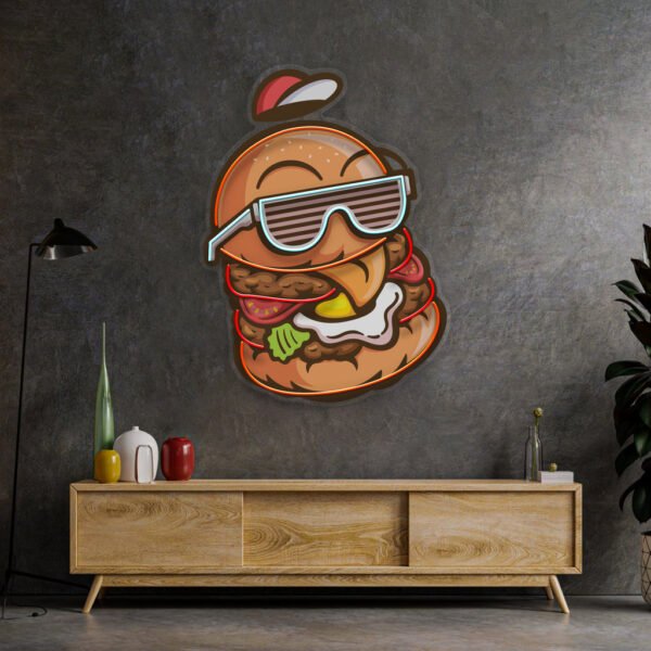 Cool Hamburger LED Neon Sign Light Pop Art - Image 4