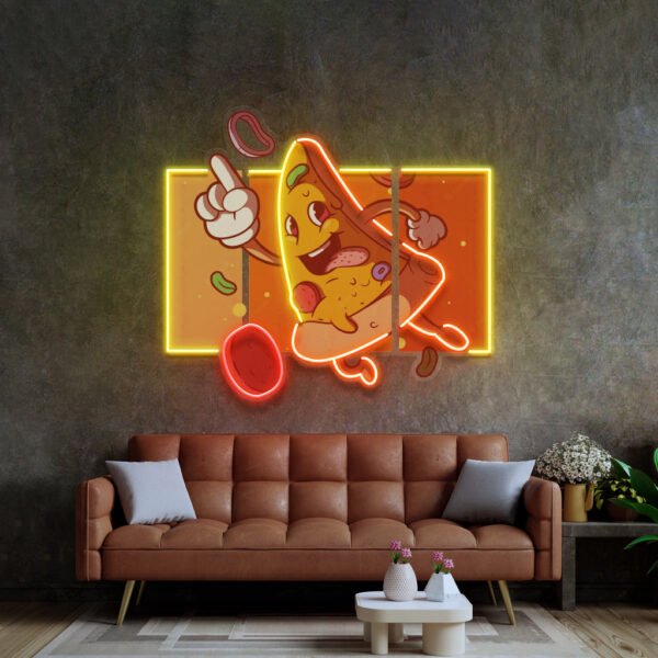 Cool Pizza Slice LED Neon Sign Light Pop Art - Image 3