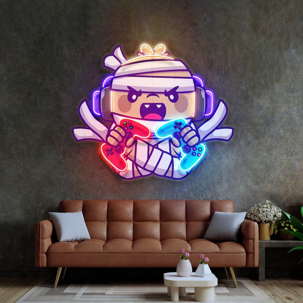 Cute Mummy Gaming LED Neon Sign Light Pop Art - Image 4