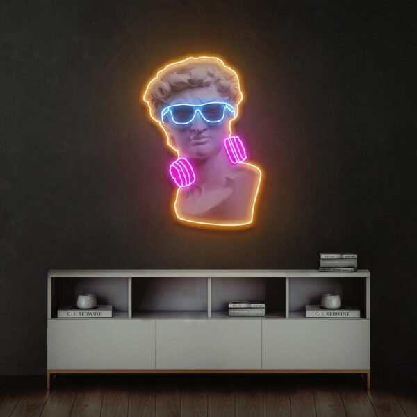 David Vibing Neon Acrylic Artwork - Image 3