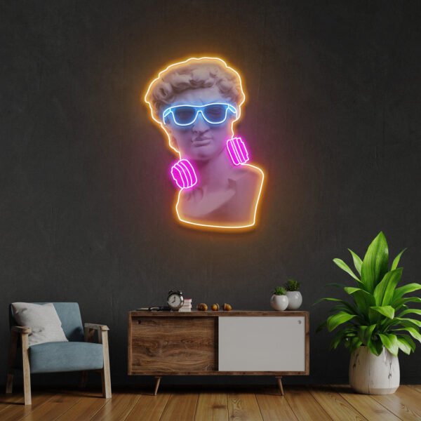 David Vibing Neon Acrylic Artwork - Image 2