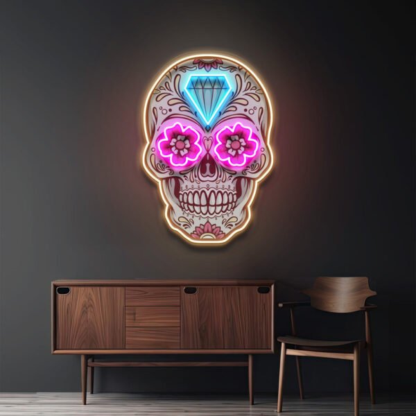 Decor Skull LED Neon Sign Light Pop Art - Image 2