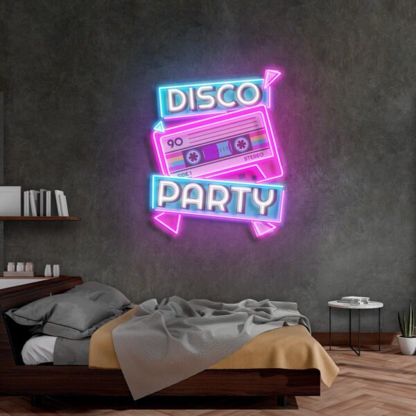 Disco Party Led Neon Acrylic Artwork - Image 3