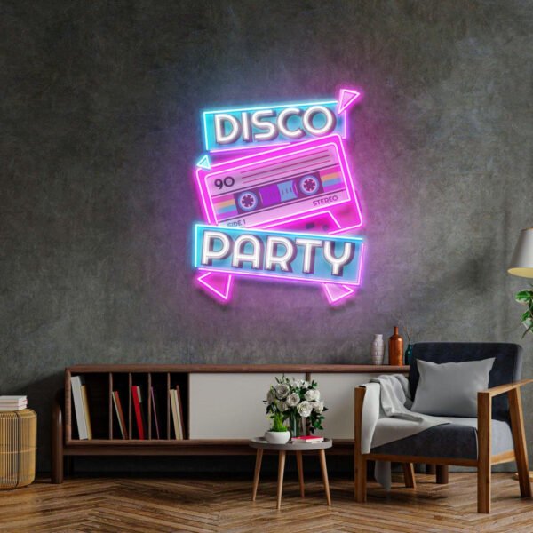 Disco Party Led Neon Acrylic Artwork - Image 2