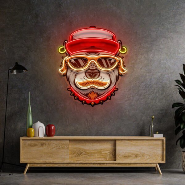 Dog Wearing Sunglasses LED Neon Sign Light Pop Art - Image 2