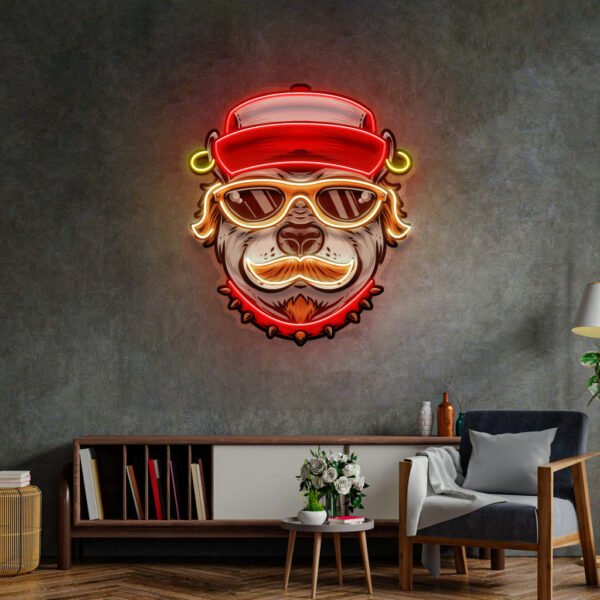 Dog Wearing Sunglasses LED Neon Sign Light Pop Art - Image 3