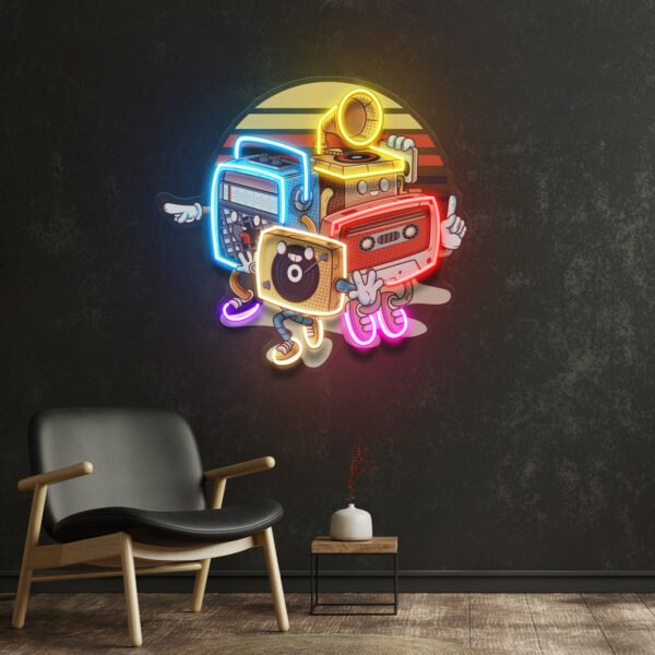 Doodle Music LED Neon Sign Light Pop Art - Image 3