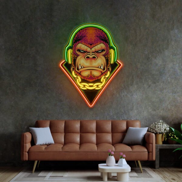 Electro Gorilla LED Neon Sign Light Pop Art - Image 3