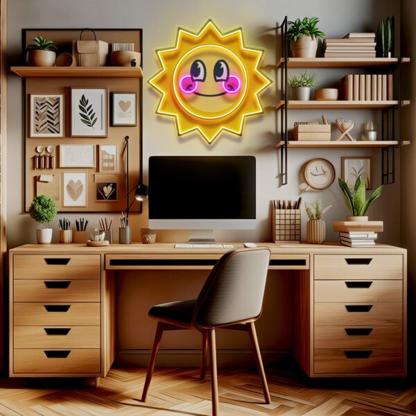 Happy Sun LED Neon Sign Light Pop Art - Image 4