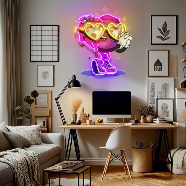 Lovely Heart LED Neon Sign Light Pop Art - Image 4