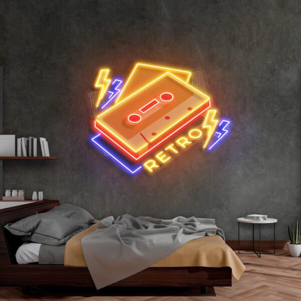 Cassette Retro Led Neon Acrylic Artwork - Image 3