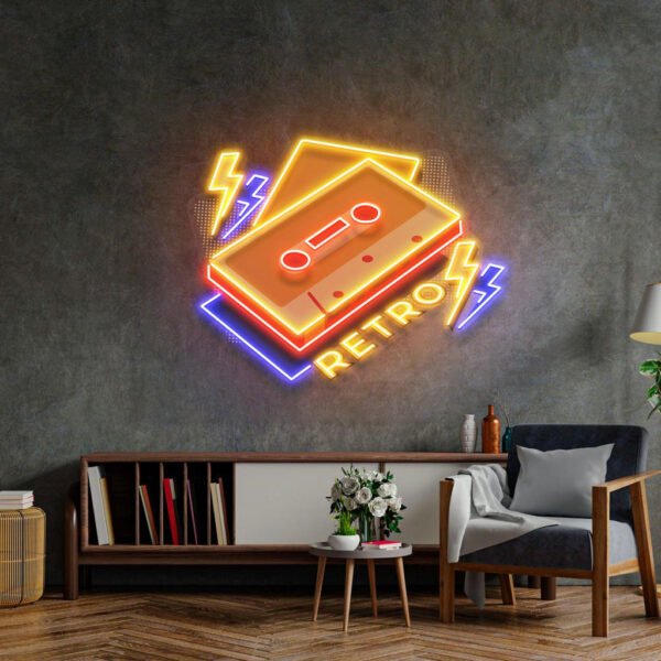 Cassette Retro Led Neon Acrylic Artwork - Image 2