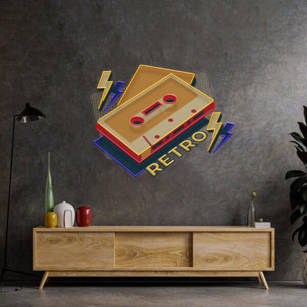 Cassette Retro Led Neon Acrylic Artwork - Image 4