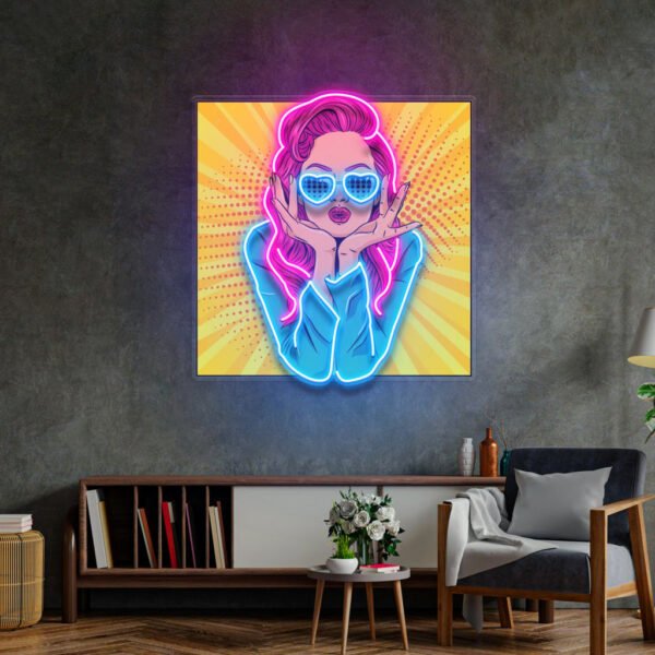 Woman Retro LED Neon Sign Light Pop Art - Image 4