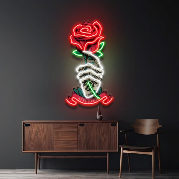 Skeleton Hand Sose LED Neon Sign Light Pop Art - Image 2