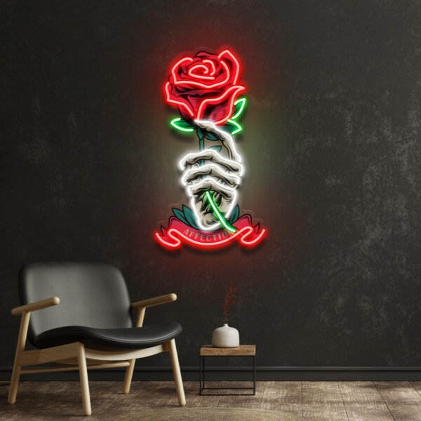 Skeleton Hand Sose LED Neon Sign Light Pop Art - Image 3