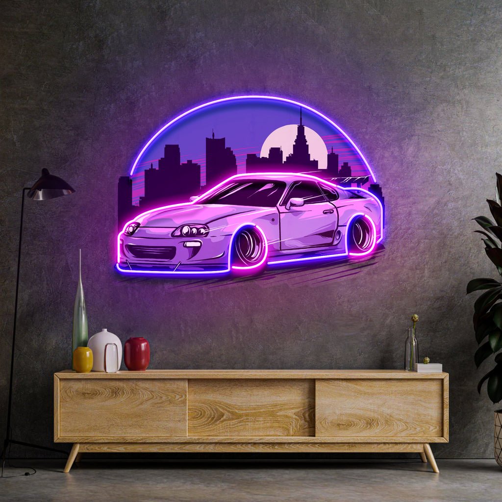 Sport car Supra Mk4 Midnight LED Neon Sign Light Pop Art - Image 2