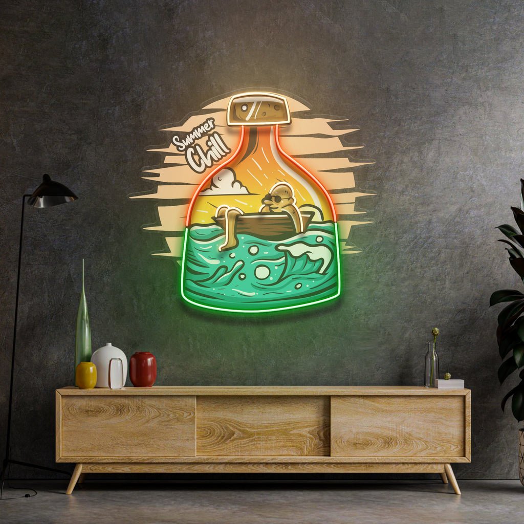 Summer Chill LED Neon Sign Light Pop Art - Image 2