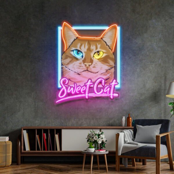 Sweet Cat LED Neon Sign Light Pop Art - Image 3